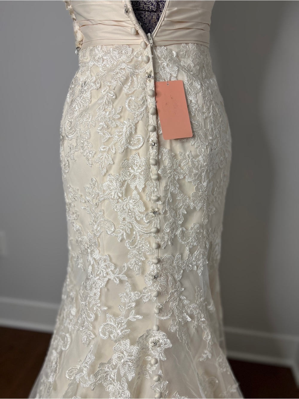 Allure Bridals Champagne Lace Corset Gown - Picture 3 of 8